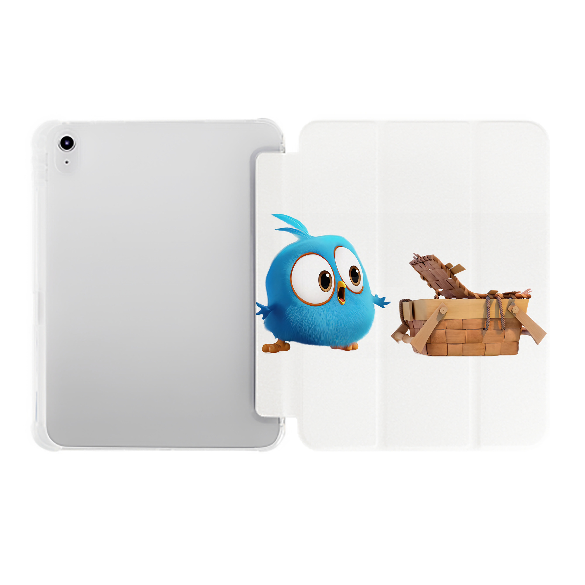 （画像用） Angry Birds アングリーバード IPad ケース ペン収納付き 三つ折りスタンド PUレザー×シリコン 対応機種9.5/10.5/10.9インチ